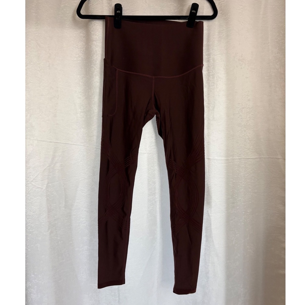 FANKA burgundy Body Sculpt Leggings Reversible Wear In Full Length Size Medium